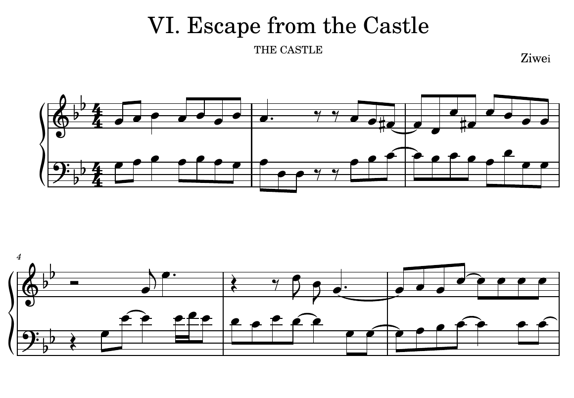 Escape from the Castle score